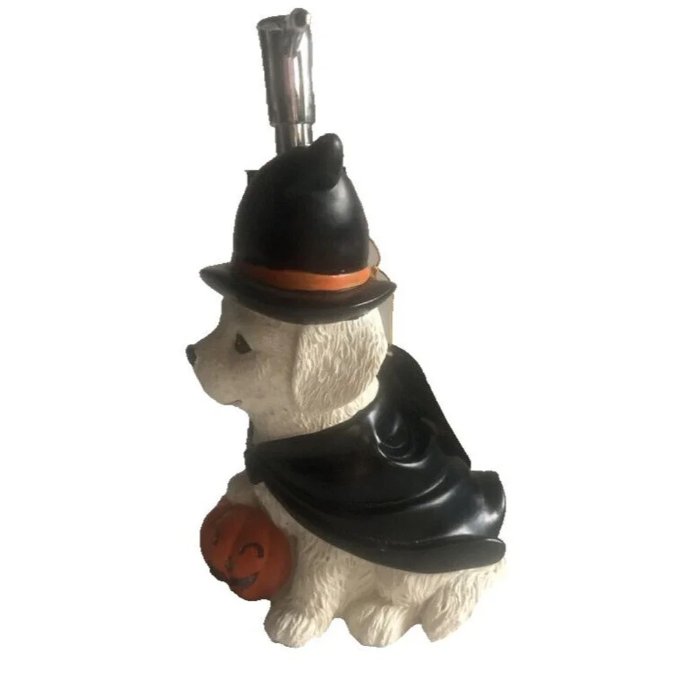 Halloween Soap Lotion Pump Dispenser Dog Yellow Lab Pumpkin Witch Hat Resin